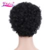 Lydia Synthetic Wigs For Women Short 4 Inch Curl 100% Kanekalon Heat Resistant Fiber Natural Black Daily&Party Wig - Image 2