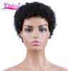 Lydia Synthetic Wigs For Women Short 4 Inch Curl 100% Kanekalon Heat Resistant Fiber Natural Black Daily&Party Wig