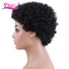 Lydia Synthetic Wigs For Women Short 4 Inch Curl 100% Kanekalon Heat Resistant Fiber Natural Black Daily&Party Wig - Image 3