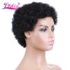 Lydia Synthetic Wigs For Women Short 4 Inch Curl 100% Kanekalon Heat Resistant Fiber Natural Black Daily&Party Wig - Image 4