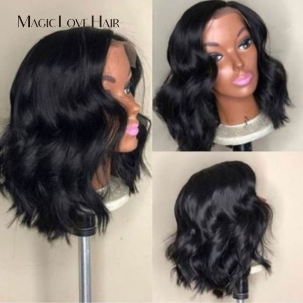 Magic Love13*4 Loose Wave Human Hair Lace Frontal Wigs Brazilian Remy Hair Natural Bob Lace Front Wigs For Women Pre-Plucked Wig - Image 4