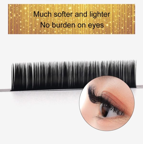 Matte Ellipse Flat Lashes Split Tips Mink Eyelash Extensions Ellipse shaped Lashes Soft Silk Lashes - Image 6