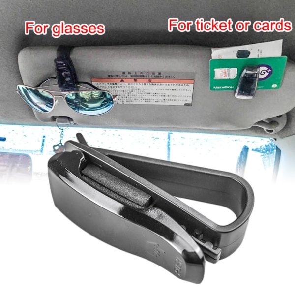 Misima Auto Sun Visor Glasses Fastener Clip Holder For Sunglasses Eyeglasses Ticket Card Universal Multi-Function Portable - Image 3