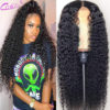 Mongolian Kinky Curly Hair Wigs 30 Inch Transparent Lace Wigs Kinky Curly Wig Human Hair Wigs 13x4 Lace Frontal Wig Curly Hair