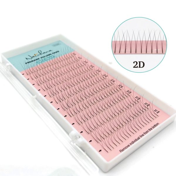 NATUHANA 2D 3D 4D 5D 6D False Lashes Premade Russian Volume Fans Individual Faux Mink Pre made Volume Fans Eyelash Extensions - Image 2