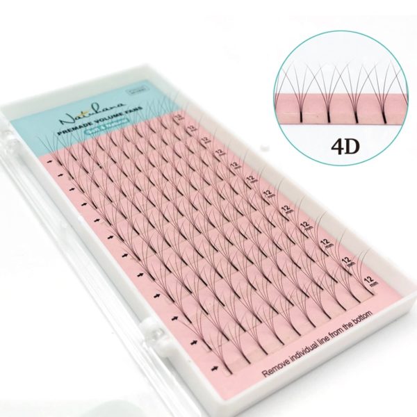 NATUHANA 2D 3D 4D 5D 6D False Lashes Premade Russian Volume Fans Individual Faux Mink Pre made Volume Fans Eyelash Extensions - Image 3