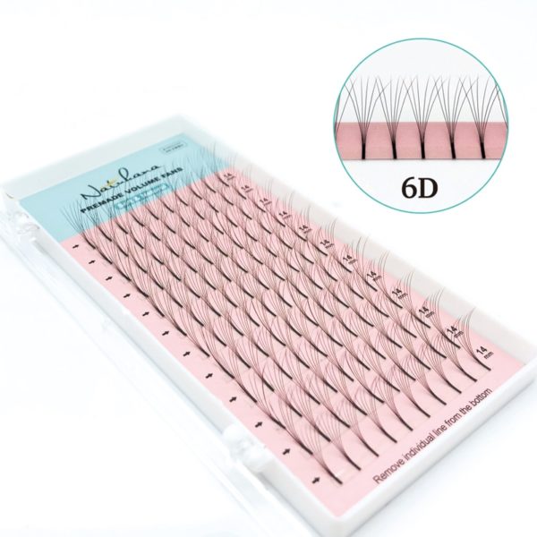 NATUHANA 2D 3D 4D 5D 6D False Lashes Premade Russian Volume Fans Individual Faux Mink Pre made Volume Fans Eyelash Extensions - Image 4