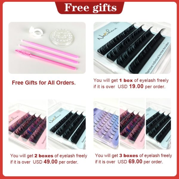NATUHANA 2D 3D 4D 5D 6D False Lashes Premade Russian Volume Fans Individual Faux Mink Pre made Volume Fans Eyelash Extensions - Image 5