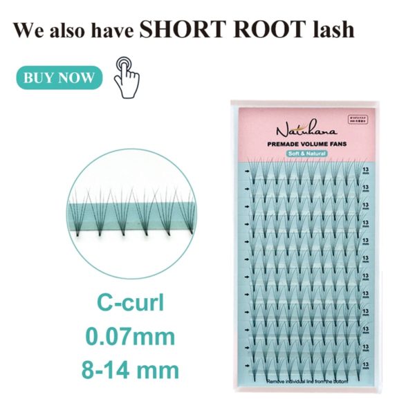 NATUHANA 2D 3D 4D 5D 6D False Lashes Premade Russian Volume Fans Individual Faux Mink Pre made Volume Fans Eyelash Extensions - Image 6