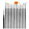 Nail Brush For Manicure Gel Brush For Nail Art 15Pcs/Set Nail Brush Acrylic Liquid Powder Carving Gel Brush