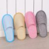 New Comfortable Breathable Slippers Hotel Disposable Supplies Summer Home Hospitality Linen Slippers Thick Bottom