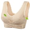 New Women Underwear Sexy Lingerie Lingerie Lace Solid Color Cross Side Buckle Without Rims Gathered Sports Underwear Sleep Bra