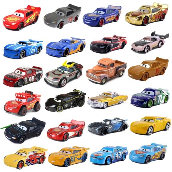 Original Disney Pixar 2 3 Metal Alloy Car Lightning McQueen Matt Jackson Storm Ramirez Mike Queen Pixar Car Toy