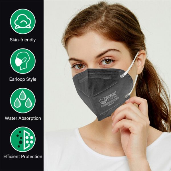 POWECOM Mask KN95 Activated Carbon Masks Adult Kids Anti-fog And Dustproof Protective Face Masks Face Mouth Masks Respirator - Image 2