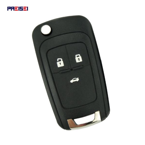 PREISEI 3 Button Replacement Flip Folding Remote Car Key Shell Case For Chevrolet Cruze Epica Lova Camaro Impala Aveo