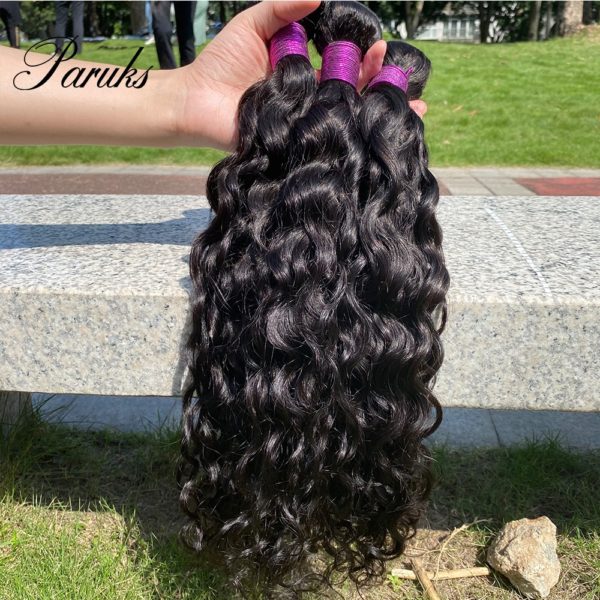 Paruks Raw Indian Hair Bundles Natural Wave 100% Human Virgin Hair Weaving Wholesale Hair Bundles Extensions For Black Woman - Image 3