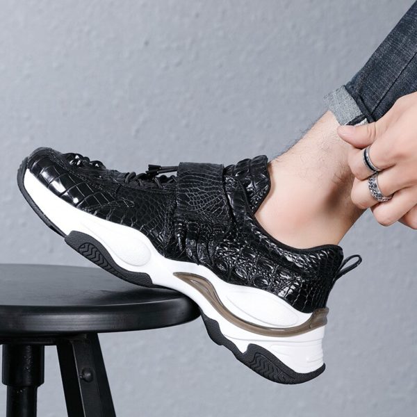 Personality Fashion Sport Footwear Crocodile Skin Unisex Luxurious Sneakers Couple Simple Trend Casual Shoes - Image 4