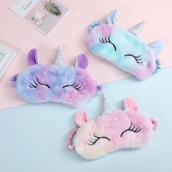 Plush Anime Sleeping Eye Mask Cute Kids Sleep Mask Cartoon 3D Eye Cover Eye Blindfolds Travel Eye Band Shade Rest Eyepatch - Image 3