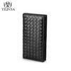 Premium Soft Sheepskin Genuine Leather Luxurious Handmade Knitting Men Wallets 2021 Newest 3 Sizes Series Bi-fold Folio Purses - Image 2