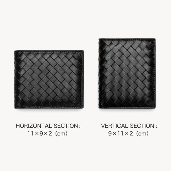 Premium Soft Sheepskin Genuine Leather Luxurious Handmade Knitting Men Wallets 2021 Newest 3 Sizes Series Bi-fold Folio Purses - Image 5