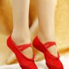Professional pink yoga slippers indoor exercise shoes ballet shoes dance for girls canvas ballet dance girls children women
