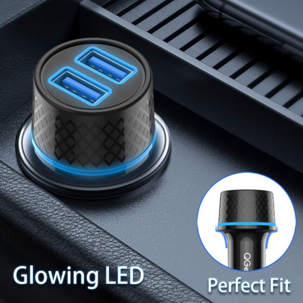 QGEEM USB Car Charger Adapter 36W for iPhone 12 Pro 11 Max Mini Dual USB Quick Charge Charging Car Fast USB Charger for Xiaomi - Image 6