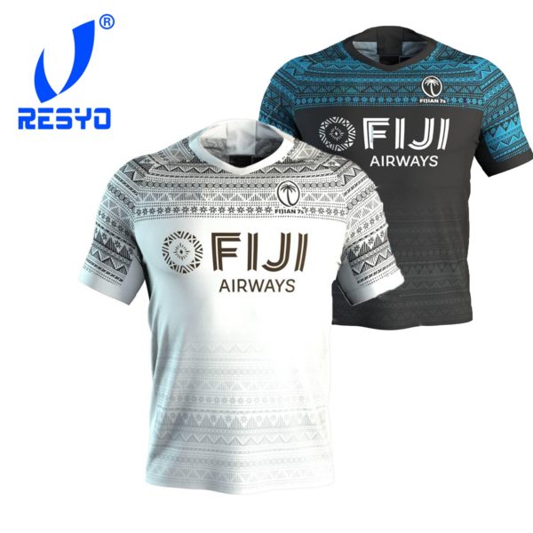 RESYO FOR 2020 FIJI 7'S Home/Away RUGBY JERSEY RugbyShorts Sport Shirt S-5XL