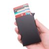 RFID Anti-theft Smart Wallet Thin ID Card Holder Unisex Automatically Solid Metal Bank Credit Card Holder Business Mini - Image 3