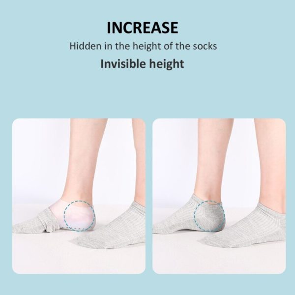 Silicone Invisible Height Increase Insole 1.5CM 2.5CM 3.5CM Lift New Upgrade Soft Socks Shoes Pad for Men Women dropshipping - Image 5