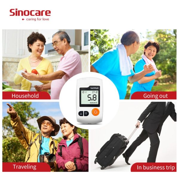 Sinocare GA-3 Glucometer Diabetes Blood Glucose Meter & Test Strips &Lancets Glm Medical Blood Sugar Meter Diabetes Tester - Image 6