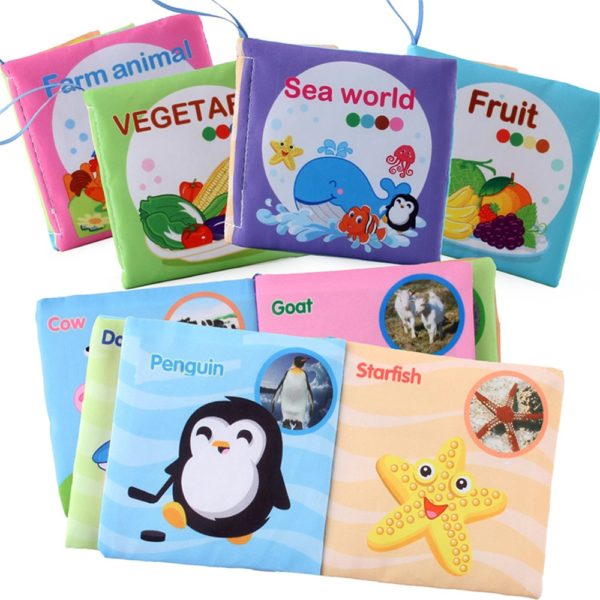 Soft Cloth Books Rustle Sound Infant Books Baby Books Quiet Books Educational Stroller Rattle Toys for Newborn Baby 0-12 month - Image 3