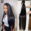Straight Bundles 32 34 36 38 40 Inch 100% Human Hair Bundles Rucycat 30 Inch Bundles Remy Brazilian Straight Hair Weave Bundles