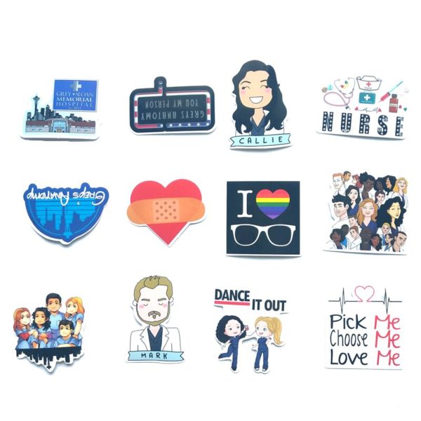 TD ZW 50 Pcs/lot Classic American Drama Grey's Anatomy Stickers For Luggage Suitcase Laptop Car Phone PVC Sticker Doctors Gift - Image 4