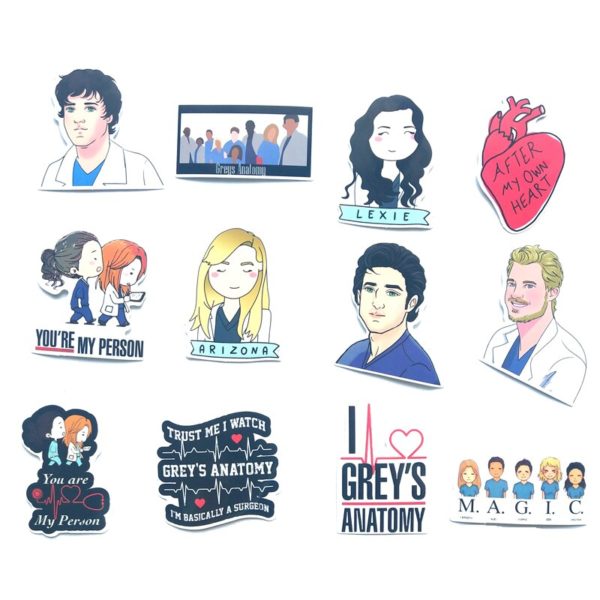 TD ZW 50 Pcs/lot Classic American Drama Grey's Anatomy Stickers For Luggage Suitcase Laptop Car Phone PVC Sticker Doctors Gift - Image 5