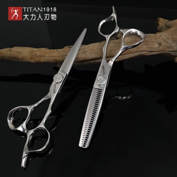 TITAN professional hairdresser barber hairdressing hair cutting thinning set of 7inch hair scissors - Image 3