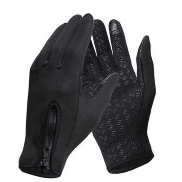 Touch-screen Bike Gloves Winter Thermal Windproof Warm Full Finger Cycling Glove Anti-slip Men Women Outdoor Bicycle Gloves - Image 2