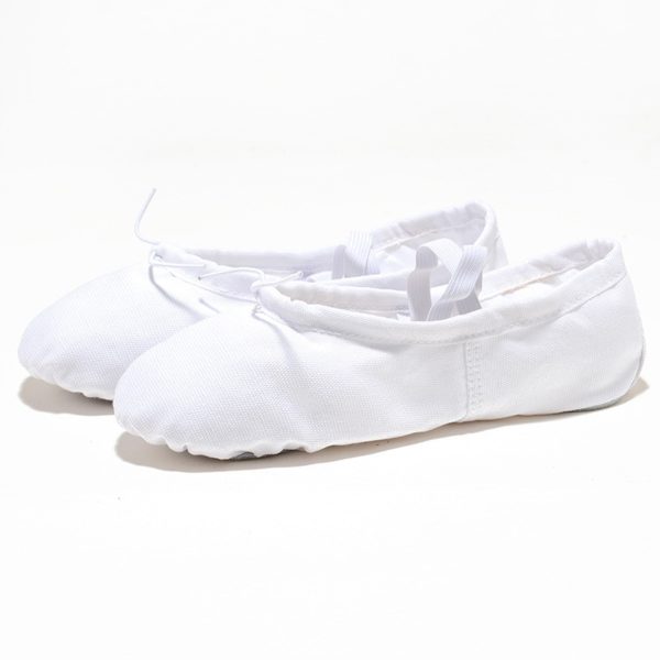 USHINE EU22-45 Cloth Head Yoga Slippers Teacher Gym Indoor Exercise Canvas Black Ballet Dance Shoes Children Kids Girls Woman - Image 4