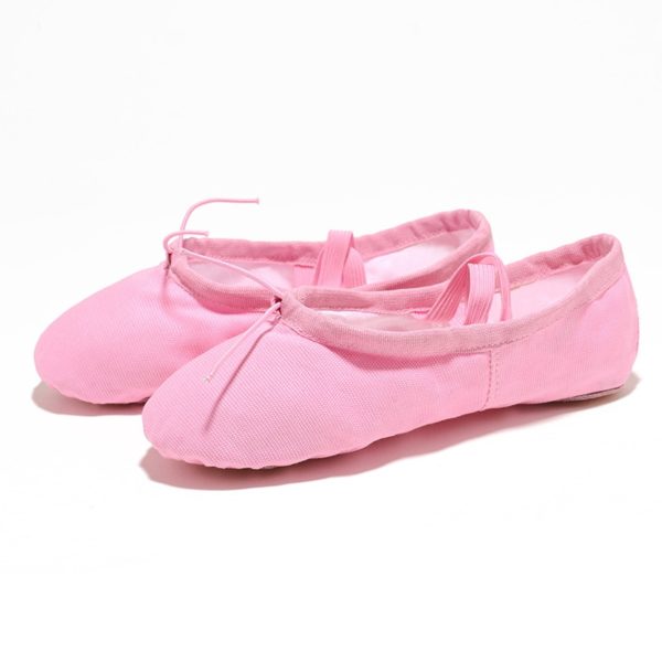 USHINE EU22-45 Cloth Head Yoga Slippers Teacher Gym Indoor Exercise Canvas Black Ballet Dance Shoes Children Kids Girls Woman - Image 5