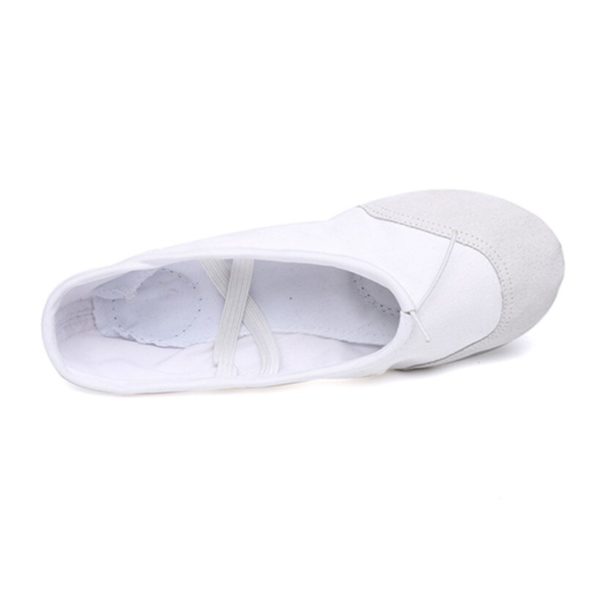 USHINE Professional White Yoga Slippers Indoor Exercising Canvas Ballet Dance Shoes For Girls Kids Children Women Gym Shoes - Image 4