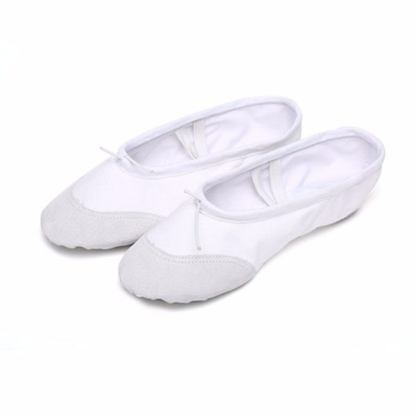 USHINE Professional White Yoga Slippers Indoor Exercising Canvas Ballet Dance Shoes For Girls Kids Children Women Gym Shoes - Image 5