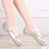 USHINE professional quality Children dance slippers PU soft Sole belly yoga gym ballet shoes girls woman man ballerina