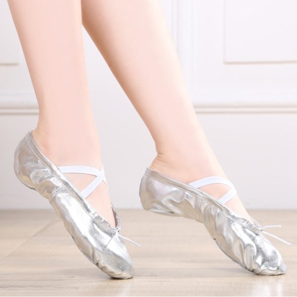 USHINE professional quality Children dance slippers PU soft Sole belly yoga gym ballet shoes girls woman man ballerina
