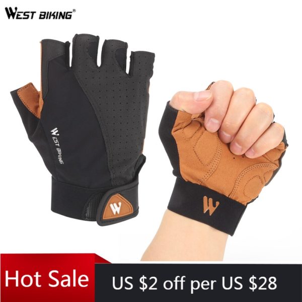 Unisex Bicycle Gloves Half Finger Shock-proof Anti-slip Gloves MTB Road Gloves Mountain Bike Gloves Breathable Cycling Gloves