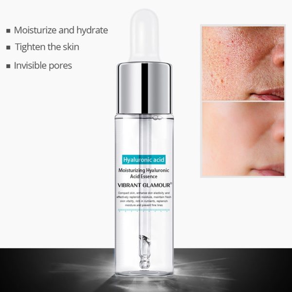 VIBRANT GLAMOUR 2Pcs Hyaluronic Acid Face Serum Shrink Pores Moisturizing Dry Rough Skin Essence Anti-Acne Whitening Skin Care - Image 5