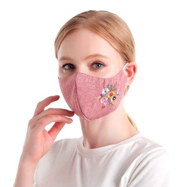 Vintage Cross Stitch Flower Mask Floral Cotton Mask Breathable Mouth Caps Washable Reusable Face Masks High Quality Mascarilla - Image 6