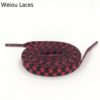 Weiou Flat Black And White Grid Shoe Lace Sublimated Printing Polyester Checkered Ribbons Shoelaces Heavy Duty Sneaker Lacing - Image 2