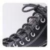 Weiou Laces 4.5MM Round Cheaper Ropes Black Silver Cords For Hiking Boots Running Jogging Shoes Outdoor Activity Sport Shoelaces