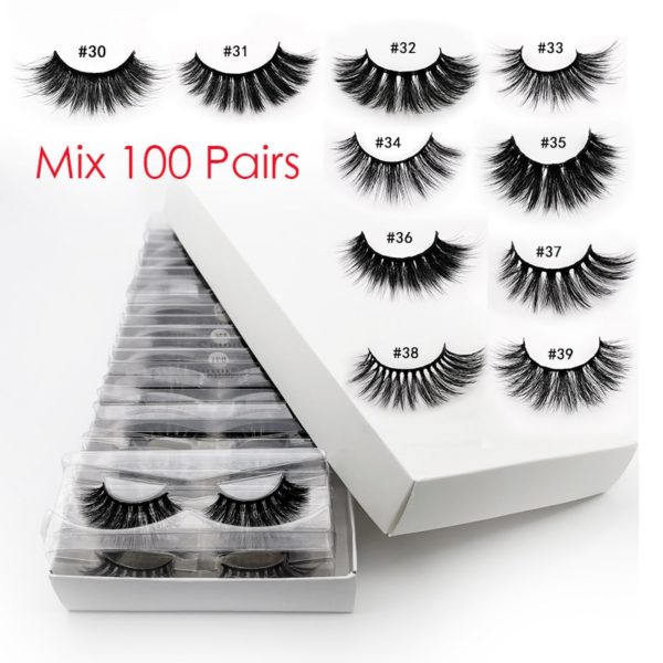 Wholesale Eyelashes 4/20/50/100pcs 3d Mink Lashes Natural Mink Eyelashes Wholesale False Eyelash Makeup Thick Fake Lash In Bulk