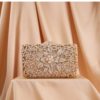 XIYUAN Luxury Gold Sequined Diamond Hollow Out Women Evening Clutch Purses Chain Wedding bag Phone Pocket Party Day Handbags - Image 3