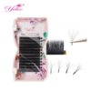 Yelix Easy Fan Volume Lashes Auto Bloom Individual Eyelash Extension Faux Mink Eyelashes Thick Natural Camellia Lash Extension